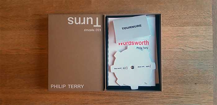 TURNS by Phillip Terry: three literary objects, presented in a box